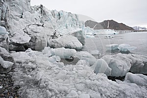 Melting Arctic glacier