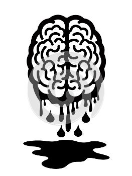Melting brain - damage, illness and disease of intellectual organ
