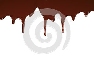 Melting chocolate dripping