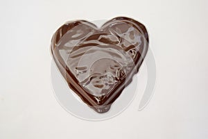 Melting chocolate heart