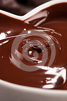 Melting chocolate / melted chocolate/ chocolate swirl and stack