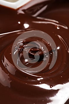 Melting chocolate / melted chocolate/ chocolate swirl and stack