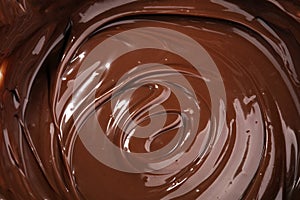 Melting chocolate, melted delicious chocolate for praline icing