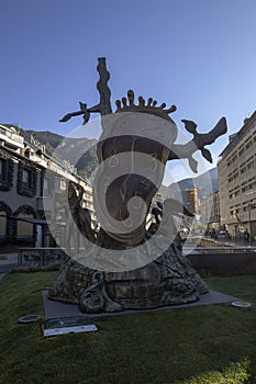 The melting clock by Salvador Dali in Andorra la Vella