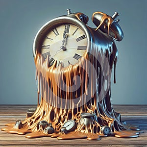 158 3. Melting Clock Tower_ A surreal sculpture of a clock towr photo