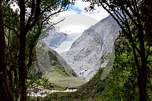 Melting Fox Glacier in New Zealand photo