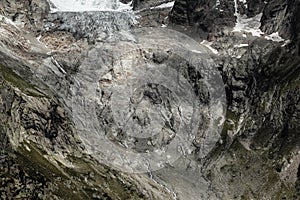 Melting glacier on italian alps