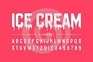 Melting ice cream font