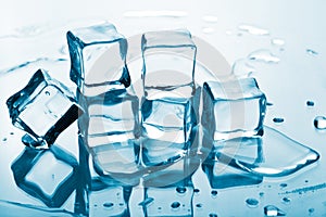 Melting ice cubes