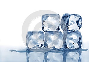 Melting ice cubes