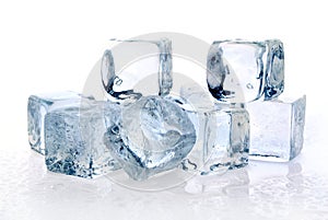 Melting ice cubes