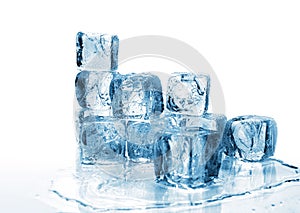 Melting ice cubes