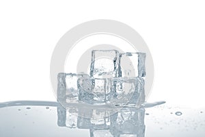 Melting ice cubes