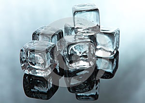 Melting ice cubes