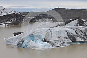 Melting ice in Iceland photo