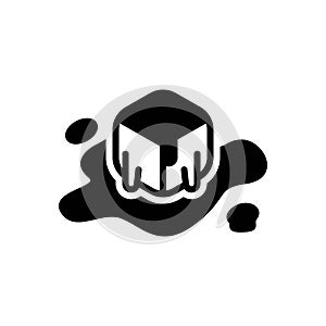 Black solid icon for Melting Ice, melting and frozen