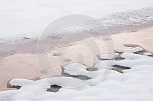 Melting Ice in the Pond photo