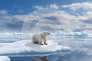 Melting Ice Threatens Endangered Polar Bear in Heartbreaking Arctic Scene photo