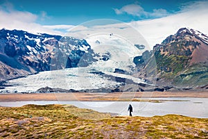 Melting ice from Vatnajokull glacier