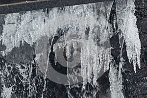 melting ice waterfall water flow