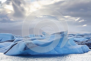 Melting icebergs at Jokulsarlon lagoon, Iceland