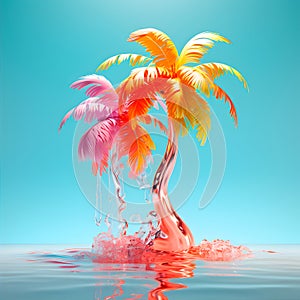 melting palm tree