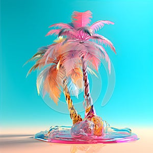 melting palm tree