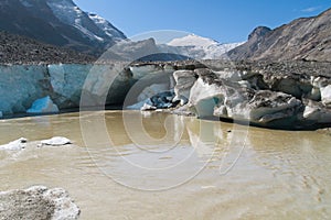 Melting of the Pasterze glacier