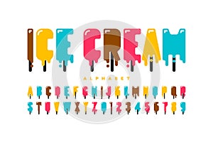 Melting Popsicle ice cream font