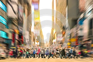 Melting pot people walking in Manhattan - New York City photo