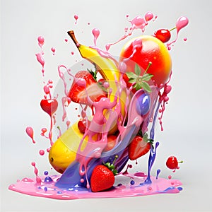 melting summer fruits