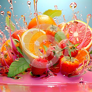 melting summer fruits