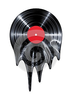 Melting vinyl record