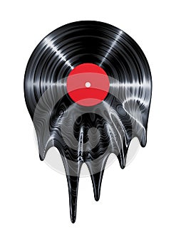 Melting vinyl record photo