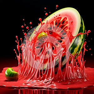 melting watermelon