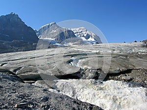 Meltwater River from Toe of Athabasca Glacier, Jasper National Park, Alberta, Canada