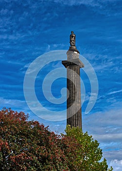Melville Monument at St Andrew Square in Edinburgh