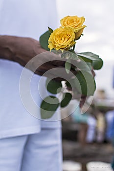 Member of the candomble religion participates in a party in honor of Yemanja in the city of Salvador