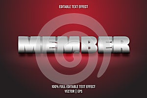 Member editable text effect luxury style