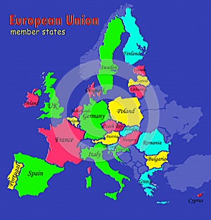 Member States of the European Union Map