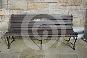 Members only bench, St Andrews club house