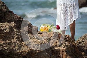 Members of Candomble are seen on the shore of Rio Vermelho beach to pay homage to Iemanja in the city of Salvador, Bahia