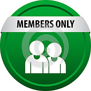 Members only web button