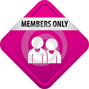 Members only web button
