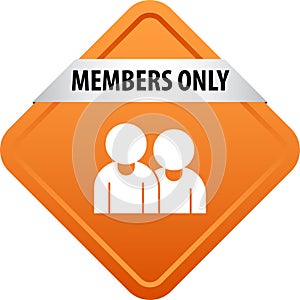 Members only web button