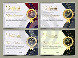 Membership certificate best award diploma set