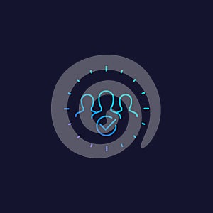 Membership line vector icon
