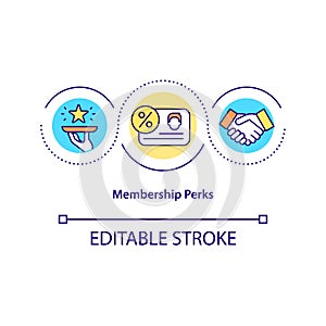 Membership perks concept icon