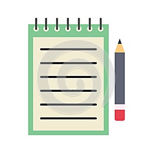 Memo book Color Vector Icon which can easily modify or edit