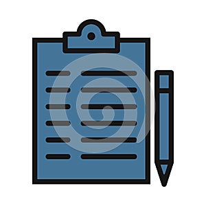 Memo line isolated vector icon can be easily modified and edit